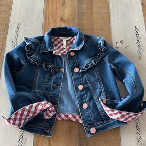 Matilda Jane Just Imagine Collins Ruffle Trim Denim Jean Jacket